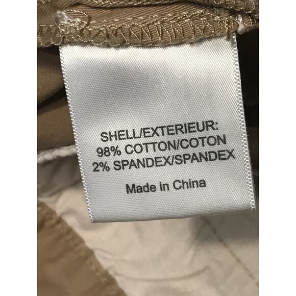 Tory Burch Khaki Frayed Hem Cropped Chino Pants Size 27 Stretch - Picture 10 of 10